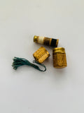 Vintage brass needle and thread case