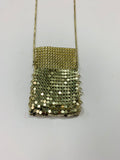 Retro silver tone chain purse