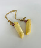 Rare bone hoof shaped knitting needle guards