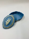 Blue Wedgwood jewellery box