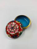 Cloisonné round pill box