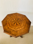 Victorian Kauri and inlay wooden side table