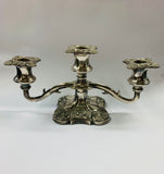 Silver plated vintage candelabra