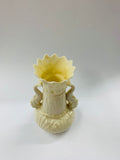 Belleek green mark fish vase