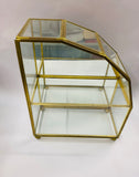Vintage brass and glass jewellery display case