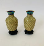 Pair of vintage Cloisonné vases