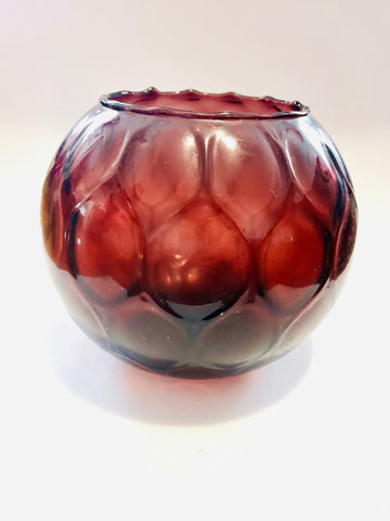 Dark Purple Art Glass Bowl