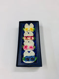 Set of Aynsley Porcelaine flower place name holders