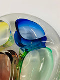 Murano glass 4 section Art glass bowl