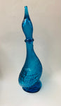 Italian blue glass duck genie bottle