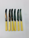 Set of 6 small bone handle knives
