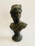 Antique terracotta painted bust
