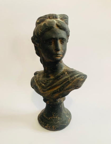 Antique terracotta painted bust