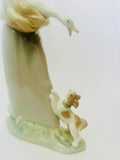 Lladro Girl with Goose and Dog Chinaware Figurine
