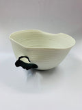 Midcentury abstract pottery bowl