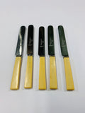 Set 5 lunch bone handle knives