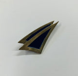 Art deco silver and enamel brooch