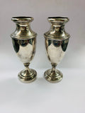 Pair of silver plated vases