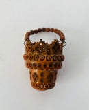 Carved Coquilla nut thimble basket