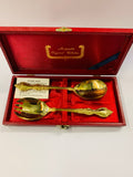 Marjonette gold plated salad servers
