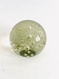 Yellow Paperweight with Hundreds of Bubbles