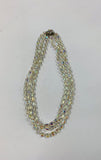 Vintage triple strand crystal necklace.