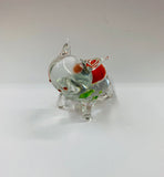 Art glass rabbit pin cushion