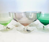 Hungarian Coloured Parfait Glasses