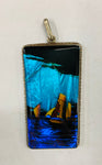 Sterling silver and butterfly wing pendant