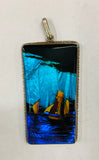 Sterling silver and butterfly wing pendant
