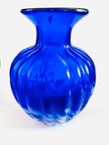 Large Blue Twisted Vase
