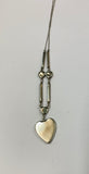 Antique sterling silver and Paua heart necklace
