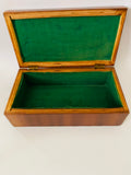 Antique wooden inlay jewellery box