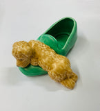 Sylvac puppy on a slipper