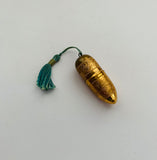 Vintage brass needle and thread case