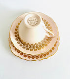 Colclough Pink China Trio with Gold Pattern