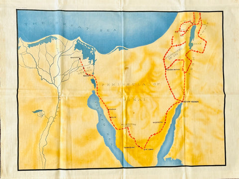 Linen Tea Towel of the Peninsula of Sinai