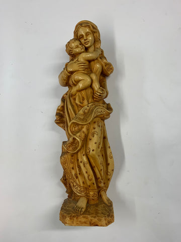 Large vintage resin mother and child