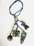 Blue fabric Chatelaine