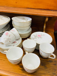 Large fine china Sango Japanese floral dinner set