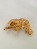 SylvaC Pottery Tan Bull Elephant with Tilted Head
