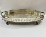 Ornate silver plated drinks tray