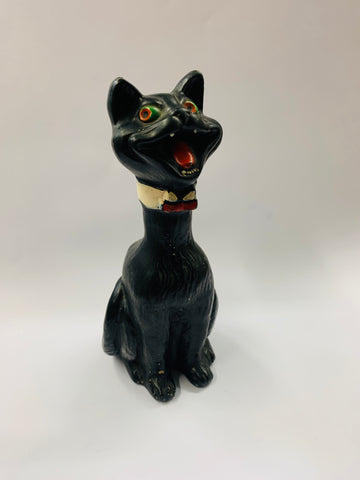 Sylvac laughing black ceramic cat