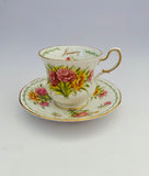 Queens China Carnation  January cup and saucer