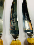 Set of 6 English vintage steak knives