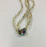 Vintage double strand graduated crystal necklace