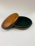 Leather oval jewellery box