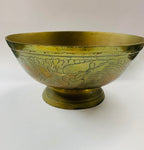 Antique brass planter bowl