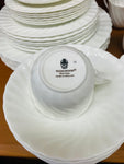 Wedgwood plain white 6 place dinner set