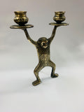 Solid brass Monkey candlestick